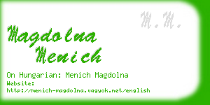 magdolna menich business card
